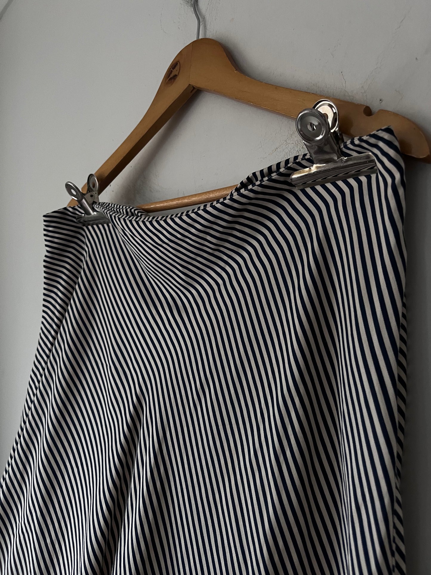 RVCA Navy & Cream Striped Maxi Skirt (14)