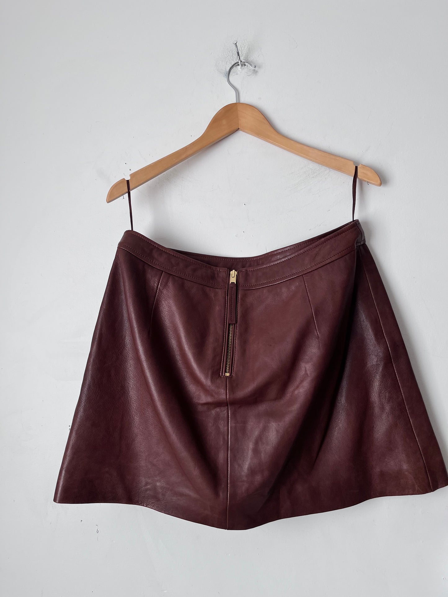 REISS Leather Skirt RRP$440 (12-14)