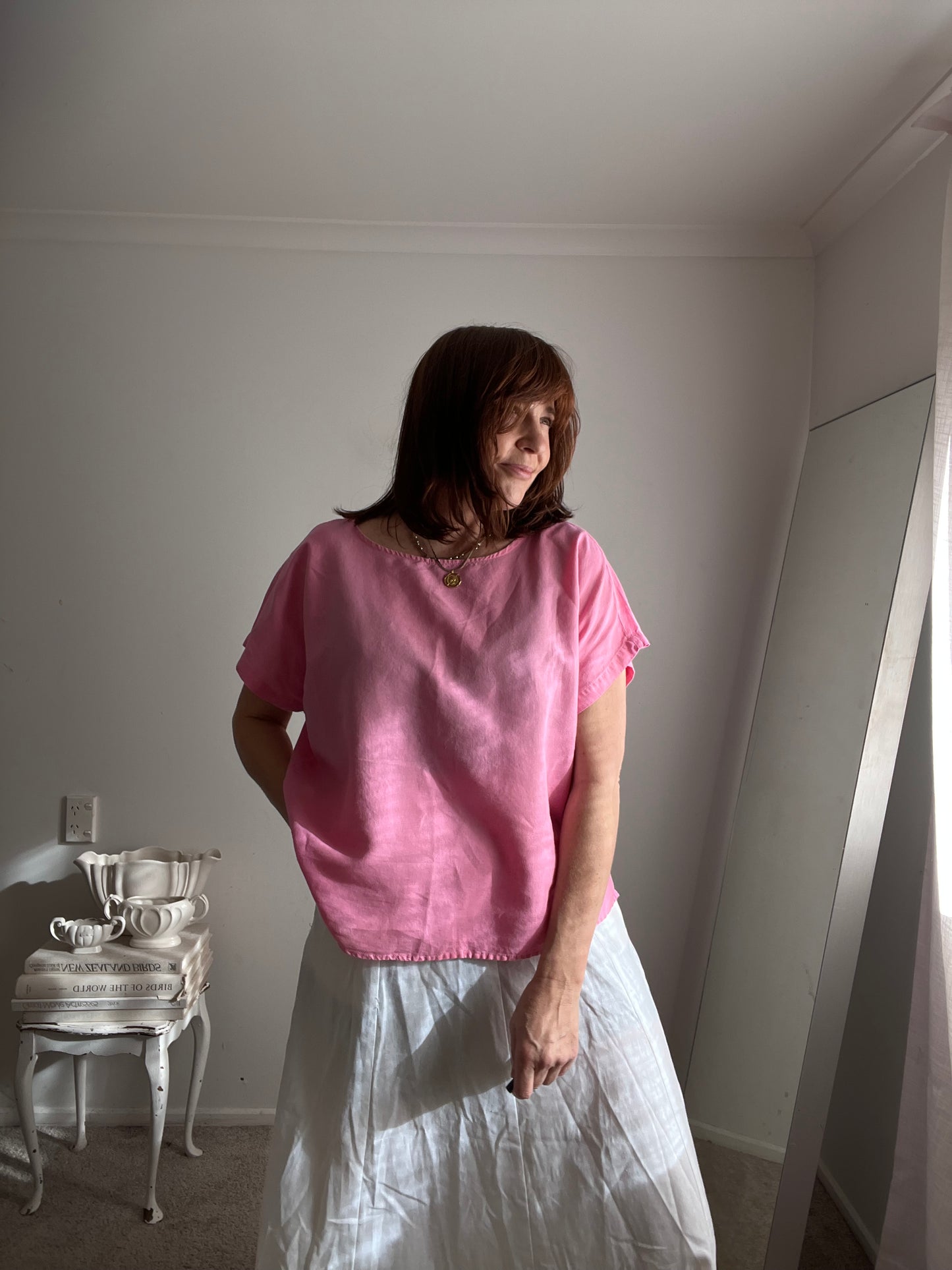 GRAE LINEN Top RRP$60 (14-16)