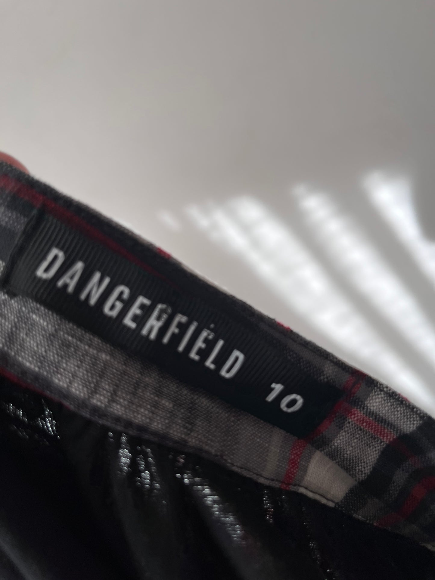 DANGERFIELD Plaid Tiered Cotton Skirt RRP$104 (10)