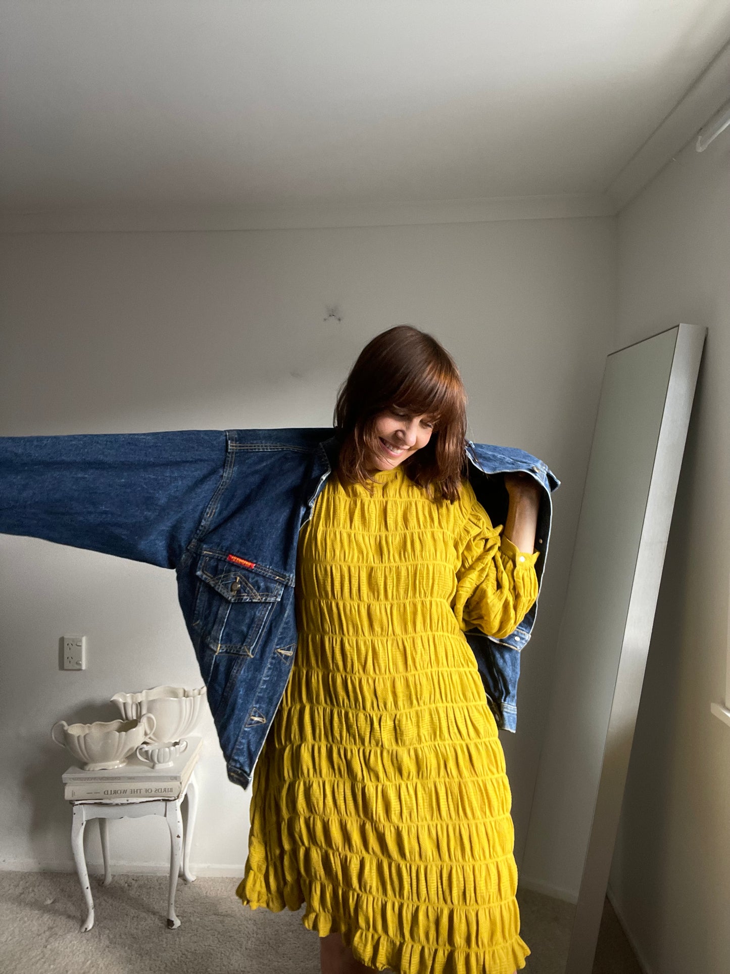 MAX textured dress RRP$159 (16-18)