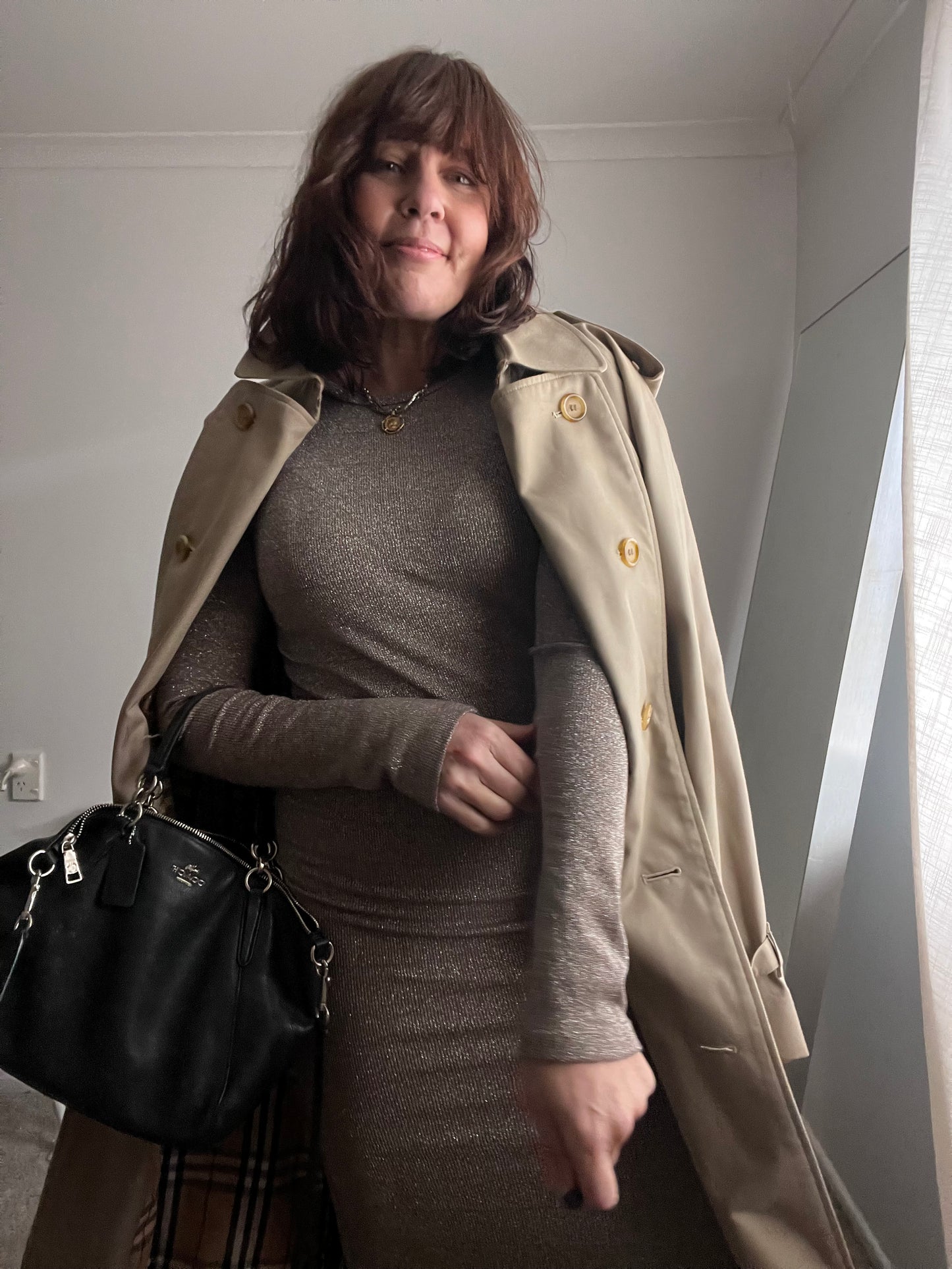 SUPERETTE Shimmer Knit Midi Dress RRP$249 (8-10)