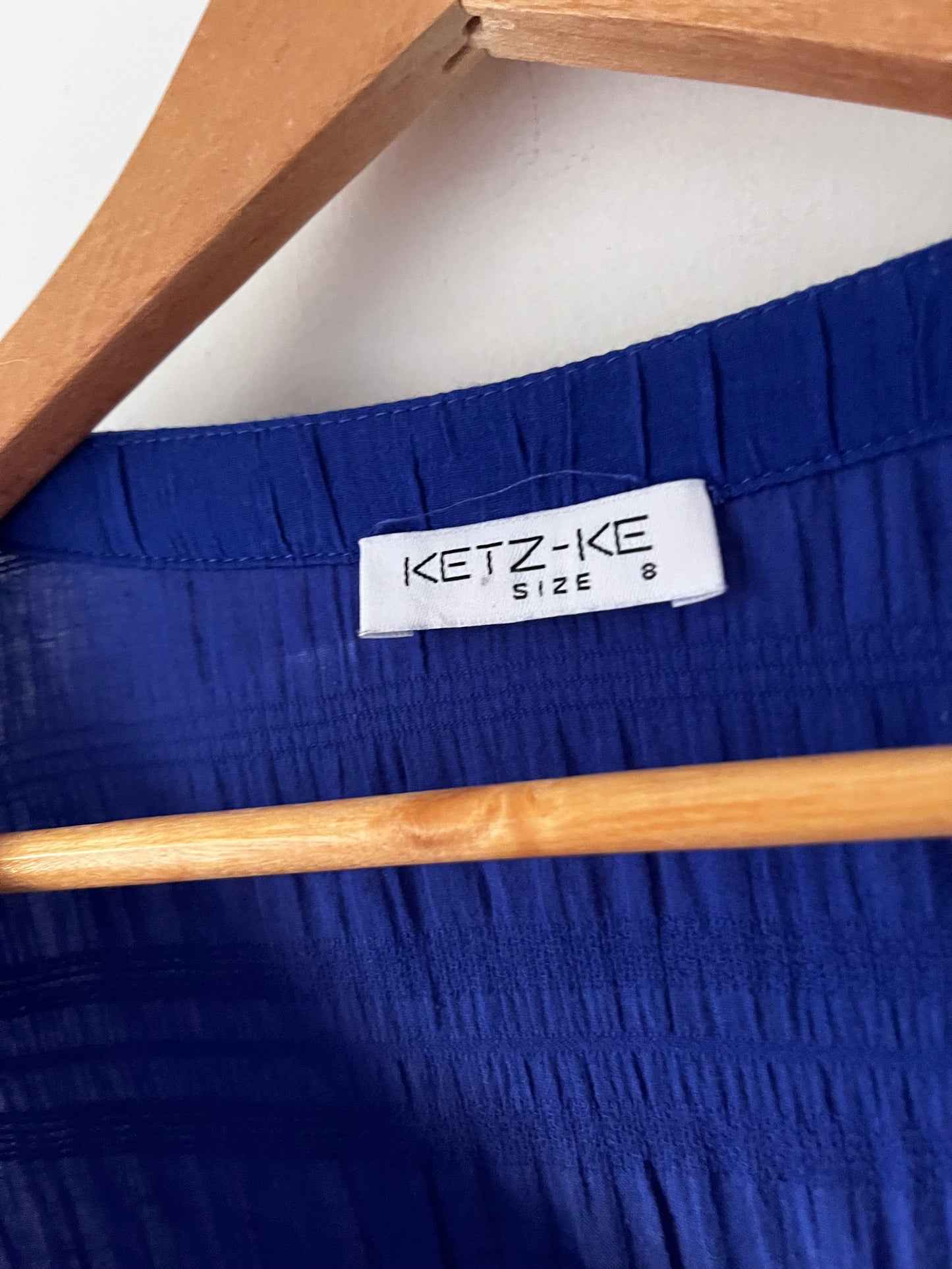 KETZ-KE Button Front Midi Dress RRP $199 (Size 8-10)