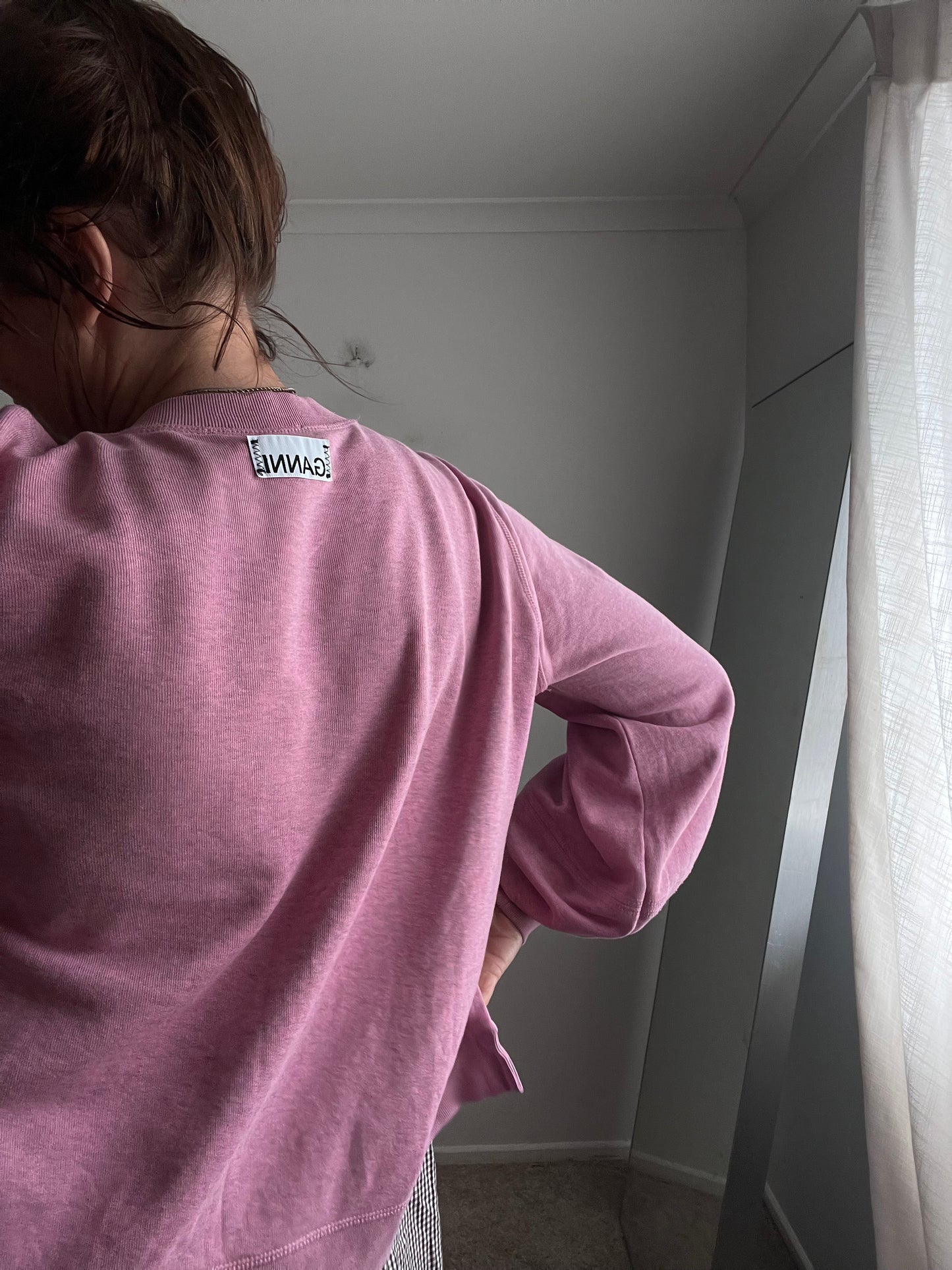 GANNI Pink Logo Sweatshirt RRP$395 (8-12)