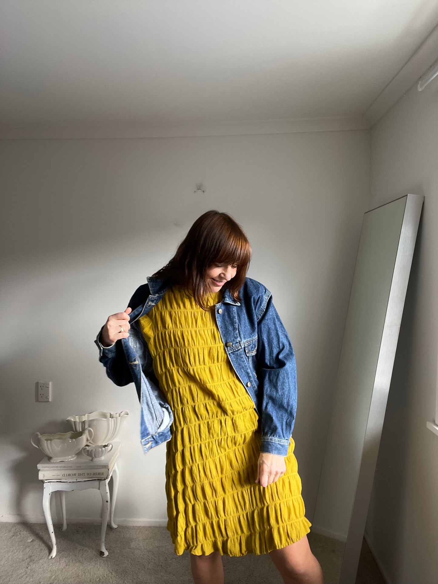 MAX textured dress RRP$159 (16-18)