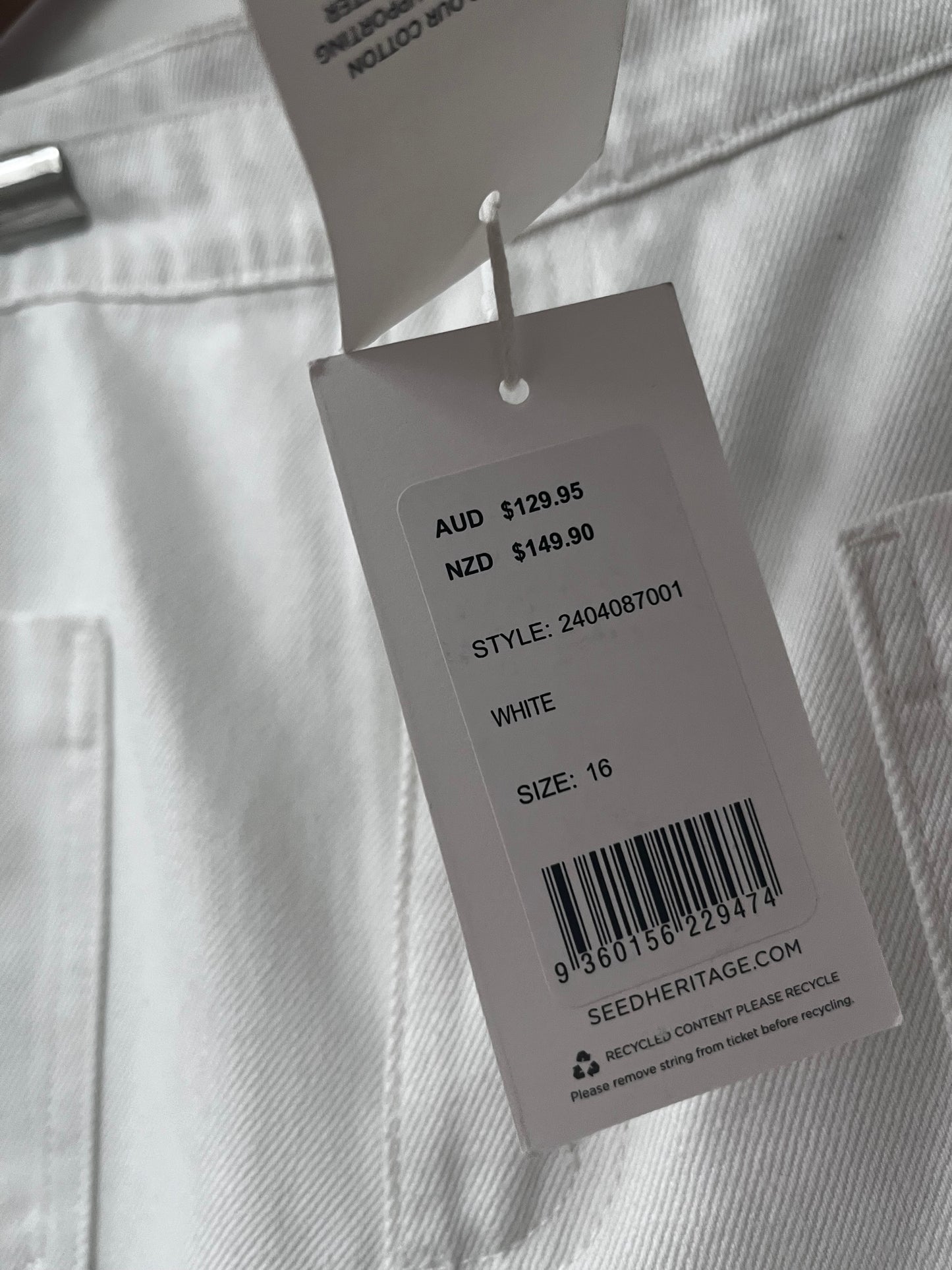 SEED HERITAGE Wide Leg Jeans RRP$149.90 (16) BNWT