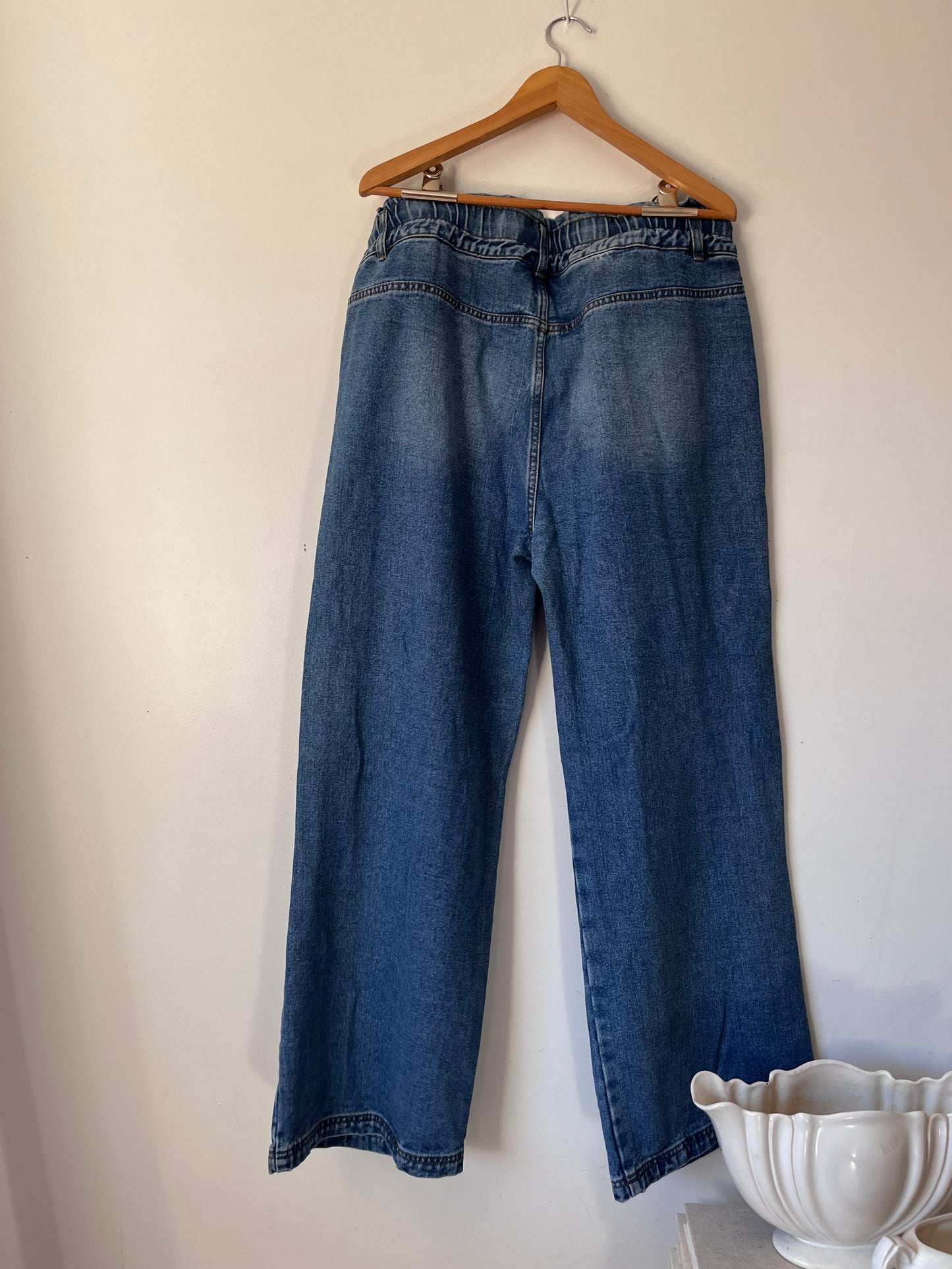 FEDERATION Wide Leg Drawstring Jeans RRP approx $170 (14)