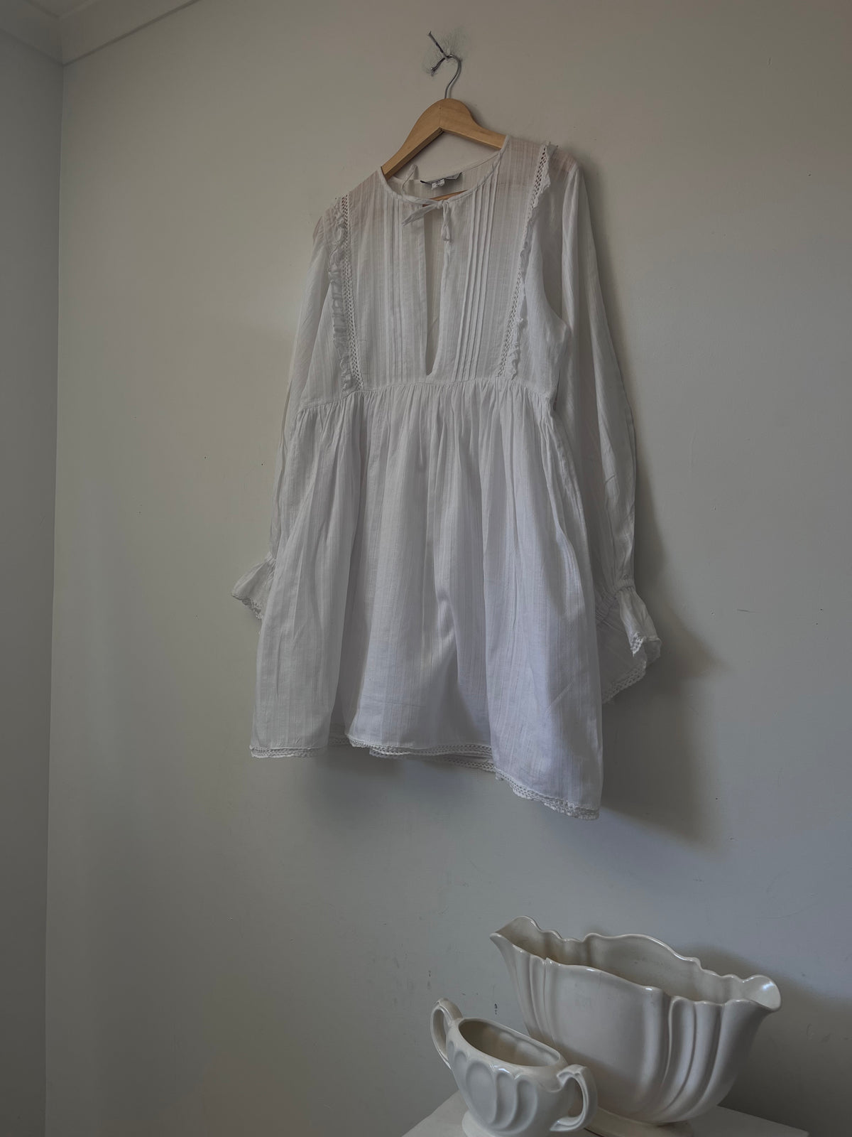 MAURIE & EVE Cotton Pintuck Lace Dress RRP $200 (10)