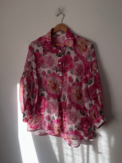 ANNAH STRETTON Rose Blouse RRP$199 (12-14)