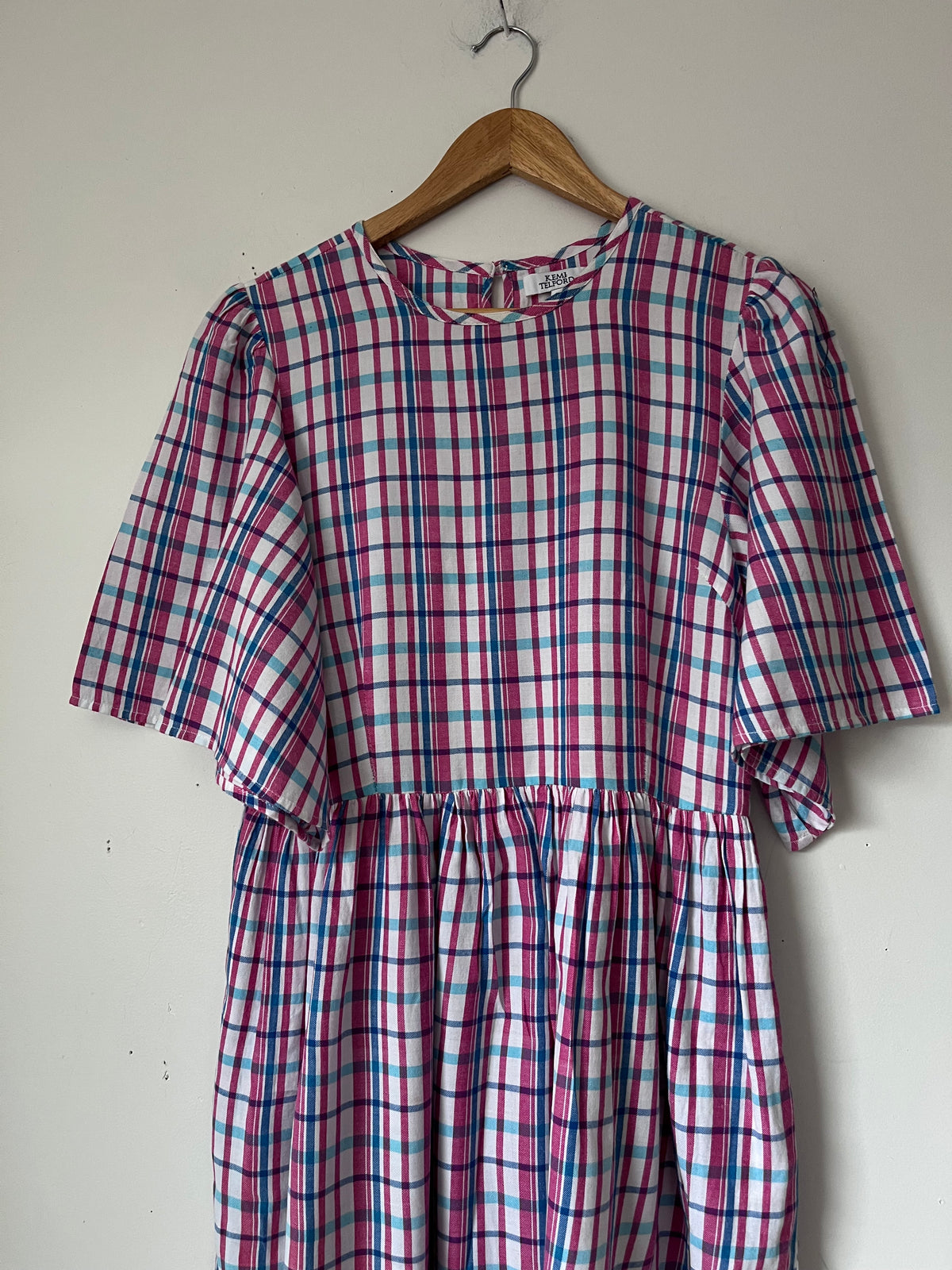 KEMI TELFORD Ayomide Pink Blue Dress RRP approx. $260 (Size 10)