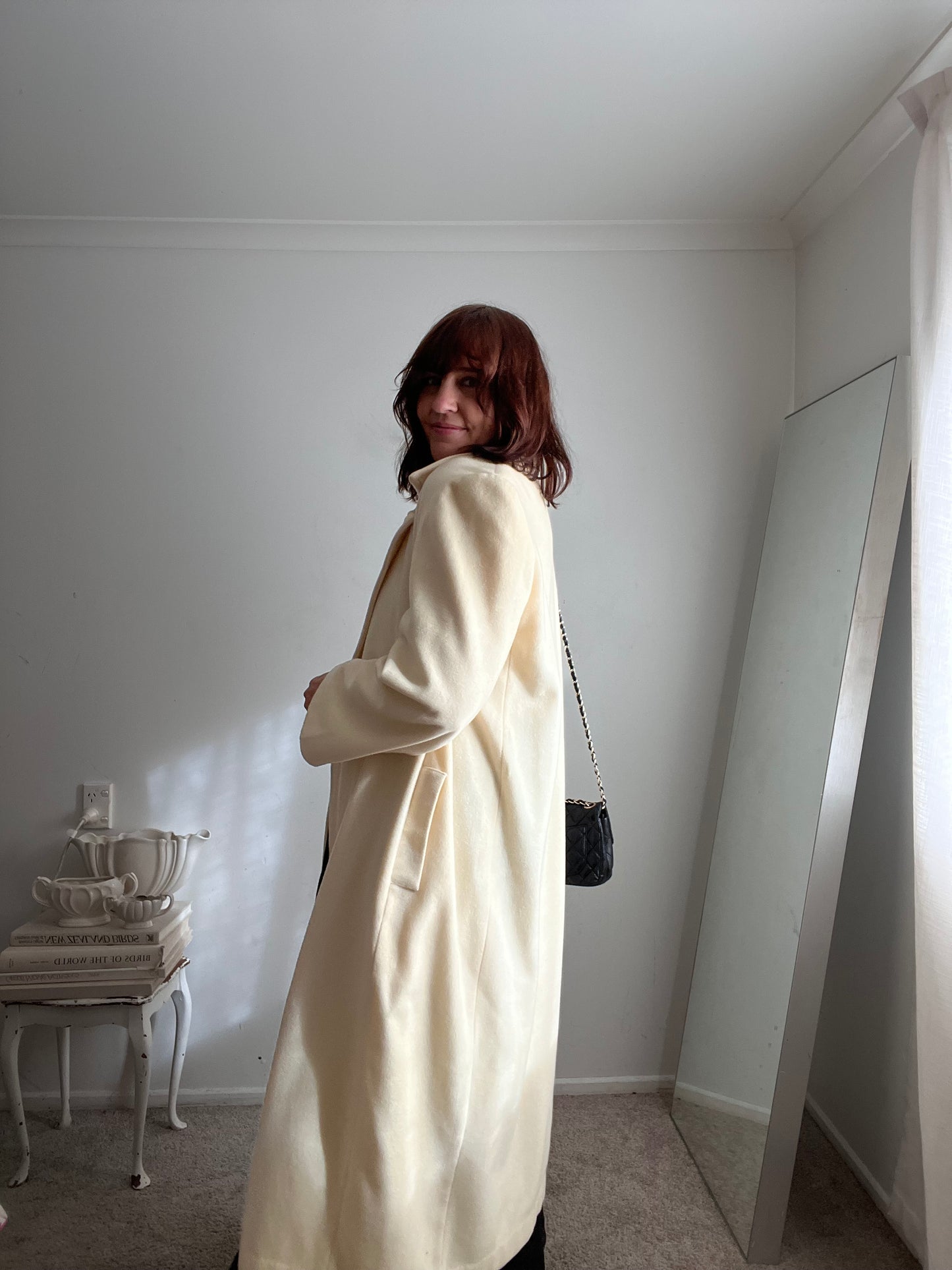 Vintage Wool Blend Long Coat (Size 12)