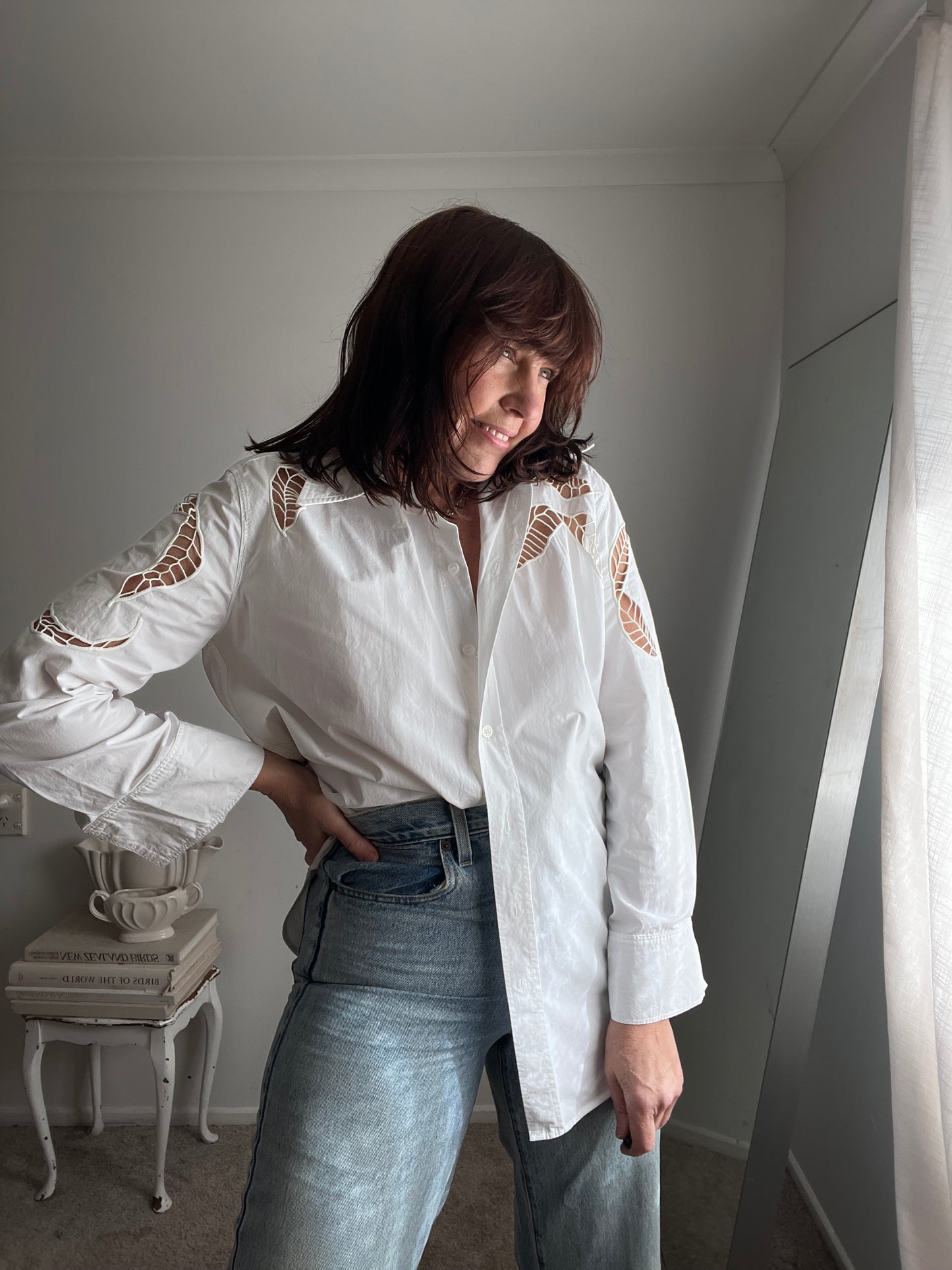 COS Relaxed Eyelet Shirt RRP$210 (10-12)