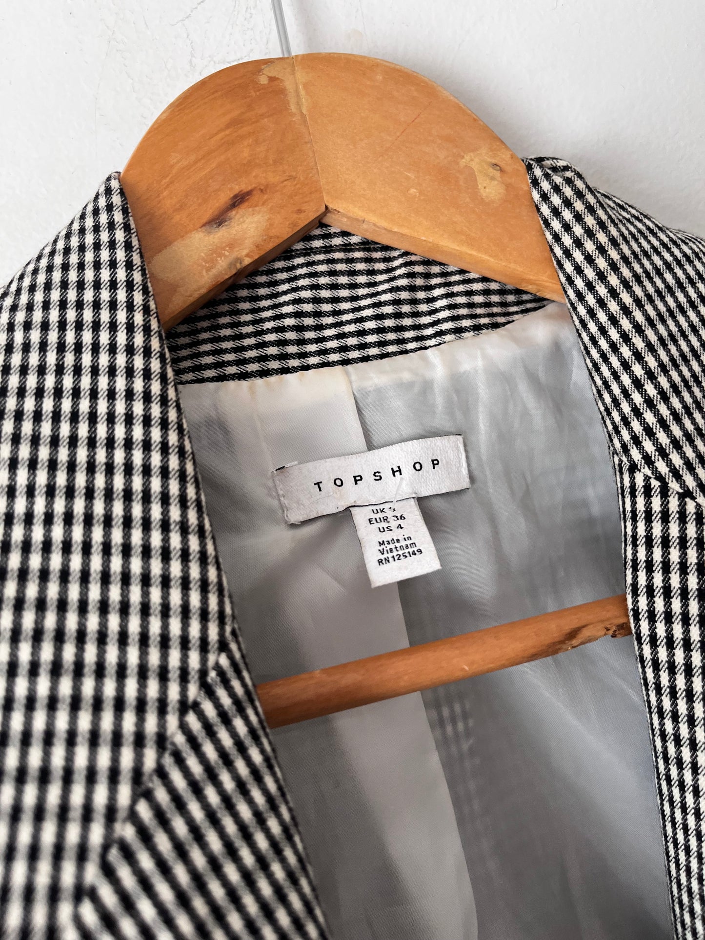 TOPSHOP Gingham Blazer & Mini Skirt Suit RRP$180 (8)
