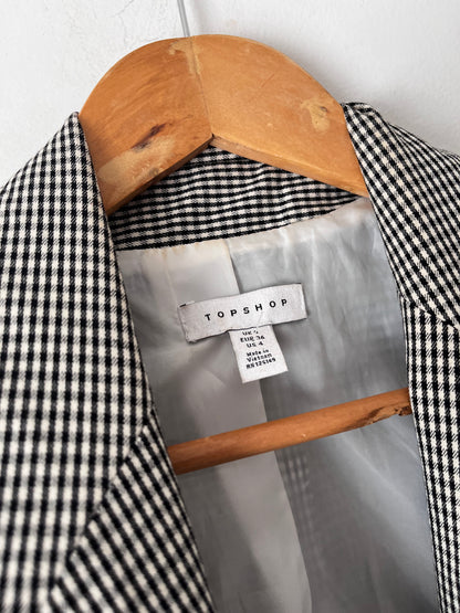 TOPSHOP Gingham Blazer & Mini Skirt Suit RRP$180 (8)