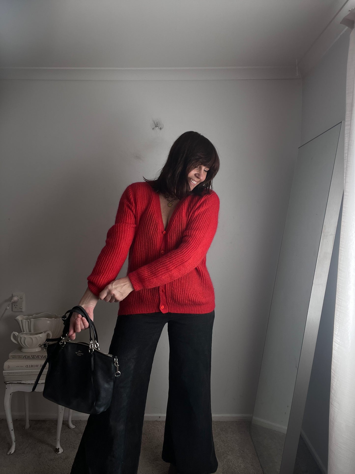 MAX Red Mohair Blend Cardigan RRP$159.99 (12-14)