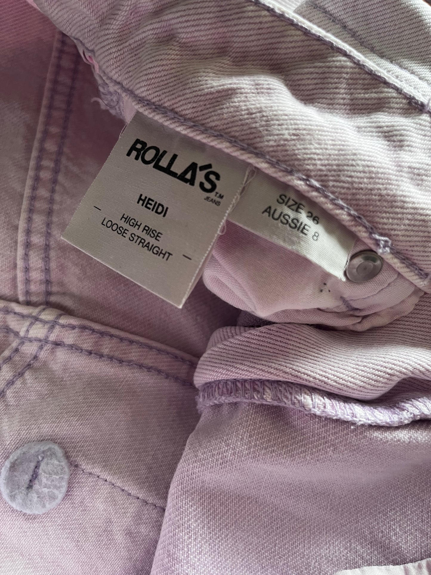 ROLLA’S Heidi Jeans RRP$160 (6-8)