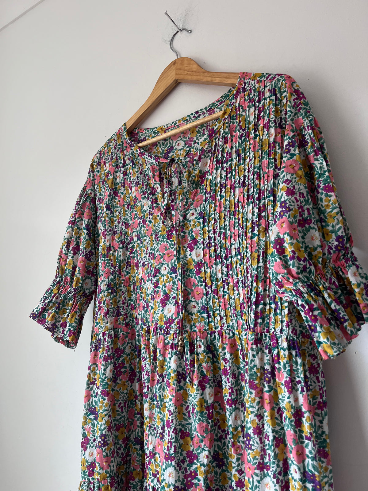 Australian Label cotton tiered maxi dress (12-14)