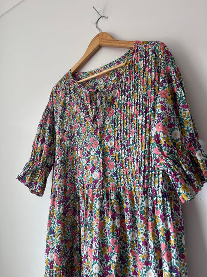 Australian Label cotton tiered maxi dress (12-14)