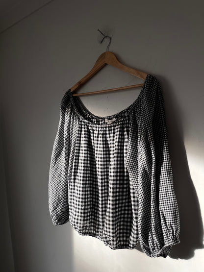 MAX Gingham Off-Shoulder Top RRP$80 (16-18)
