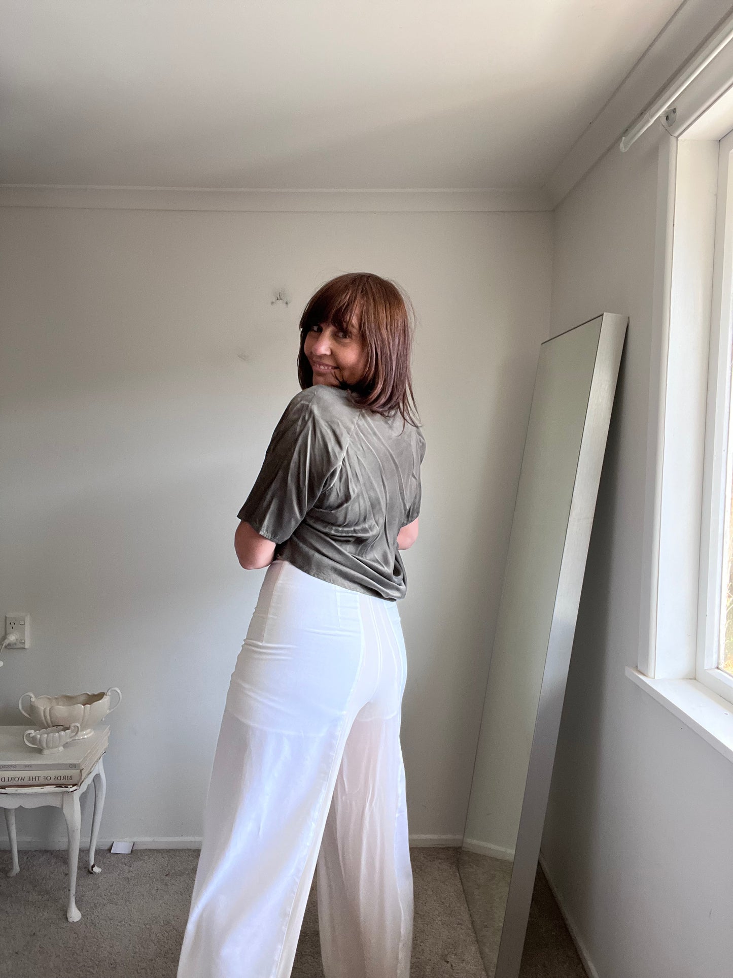 WENDY NELSON silk pants (10-12)