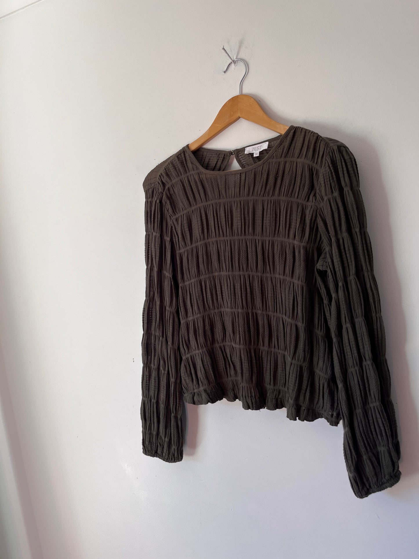 ZEST Textured Cotton Top RRP $70 (10-12)