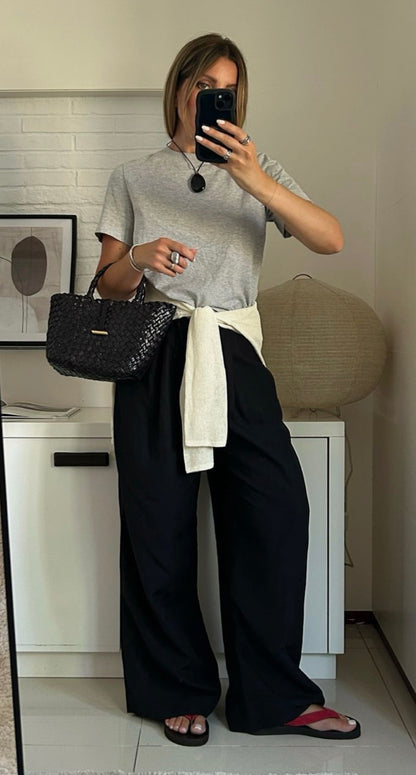 COS Black Cotton Trousers RRP $180 (12)