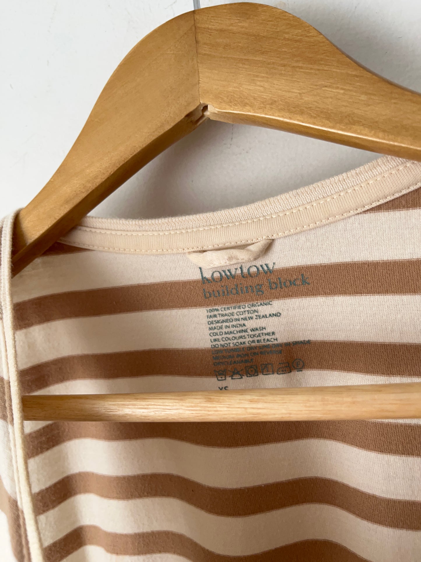 KOWTOW Building Block Stripe Dress RRP$179 (8-10)