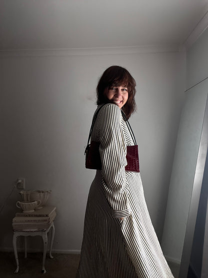 BETTY BASICS Stripe Shirt Dress RRP$110 (12-14)