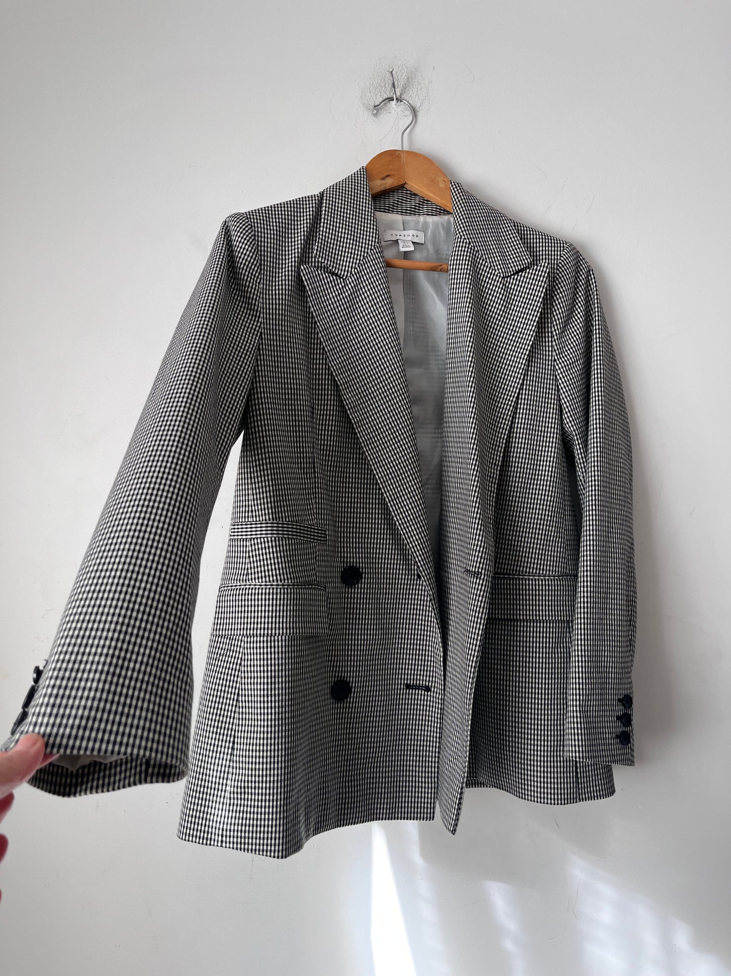TOPSHOP Gingham Blazer & Mini Skirt Suit RRP$180 (8)