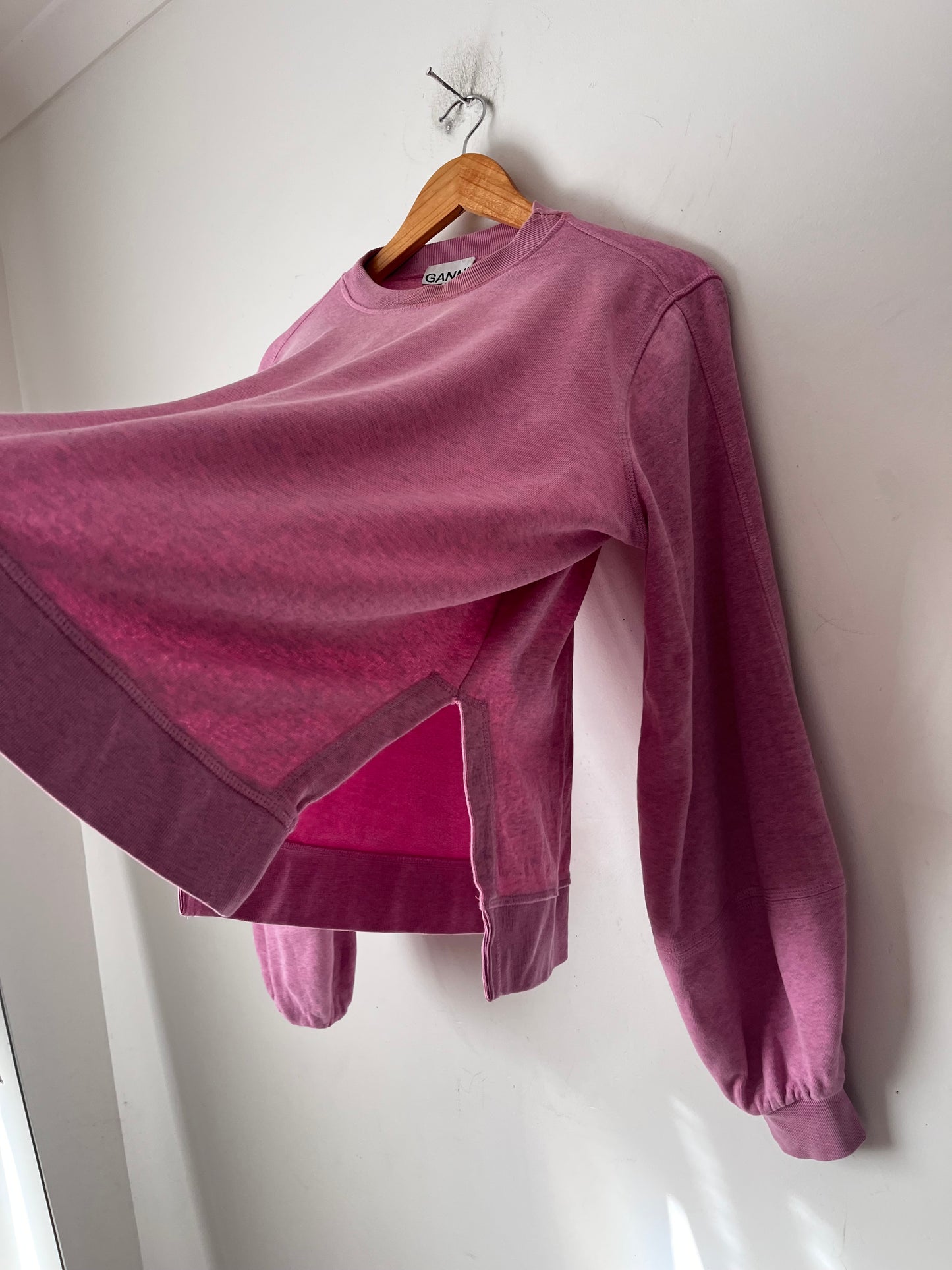 GANNI Pink Logo Sweatshirt RRP$395 (8-12)