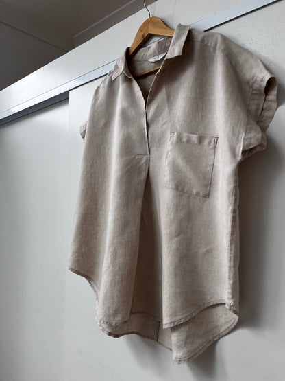 ZEST Pop-over linen top RRP$80 (16)