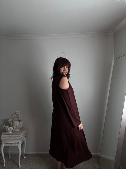 MOOCHI Cold shoulder maxi dress RRP$349 (12-14)