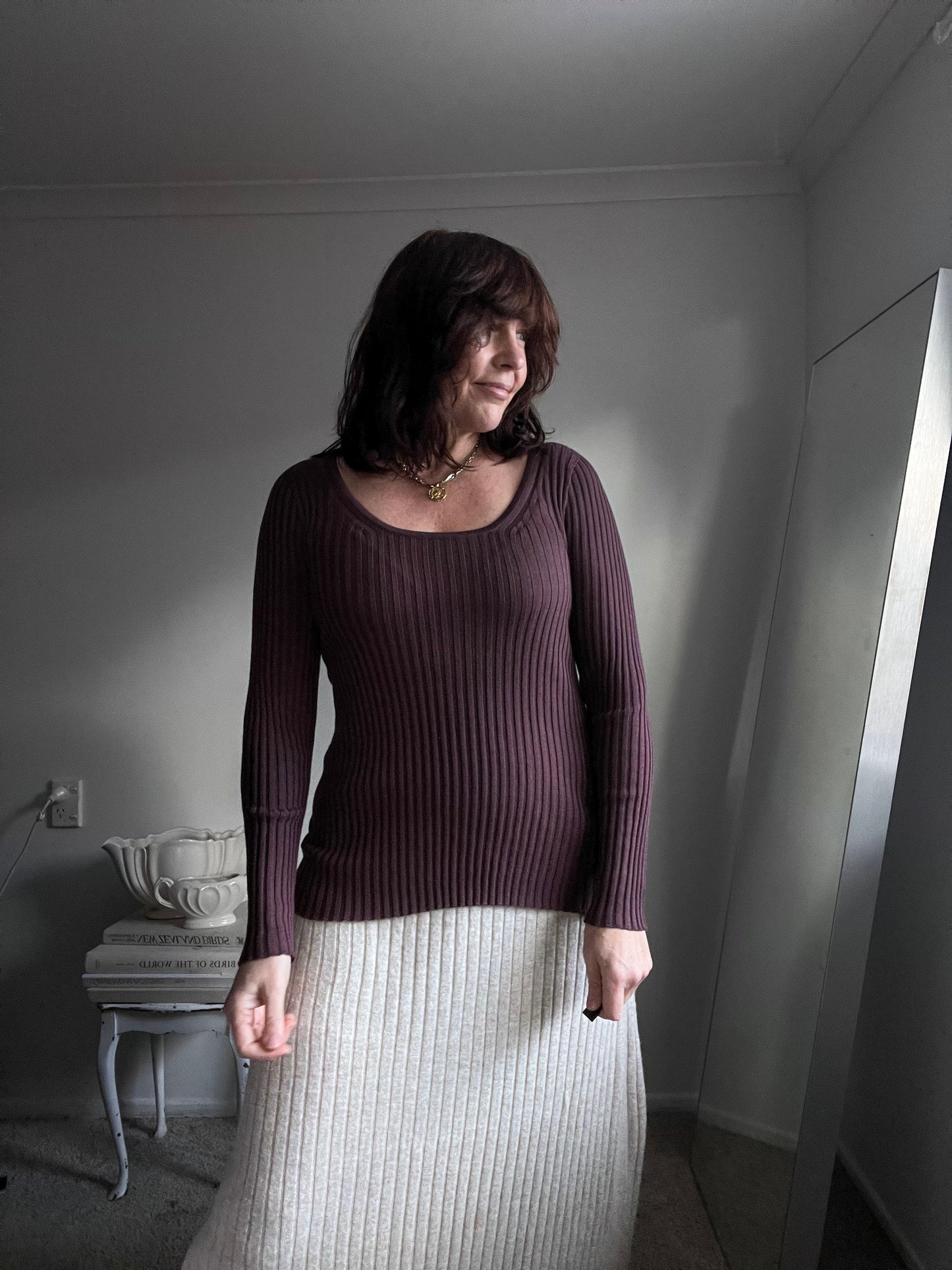 STANDARD ISSUE Merino Ribbed Top RRP$259 (12-14)