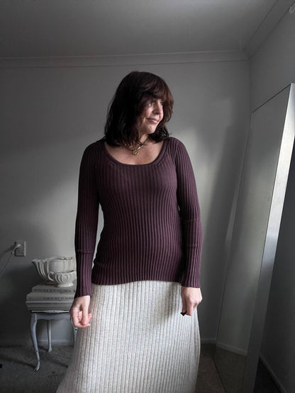 STANDARD ISSUE Merino Ribbed Top RRP$259 (12-14)