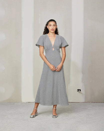 RUBY Clover Gingham Midi Dress RRP$249 (14-18)