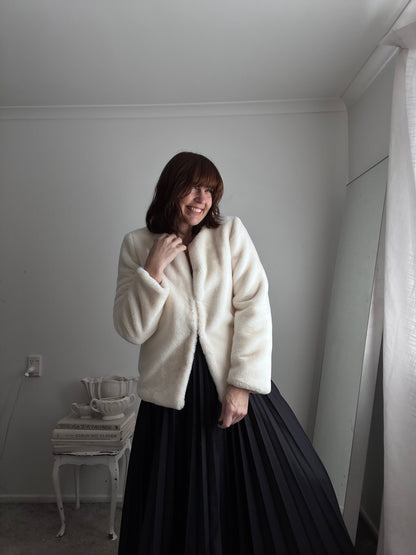 TUESDAY Faux Mink Coat RRP$200+ (10-12)