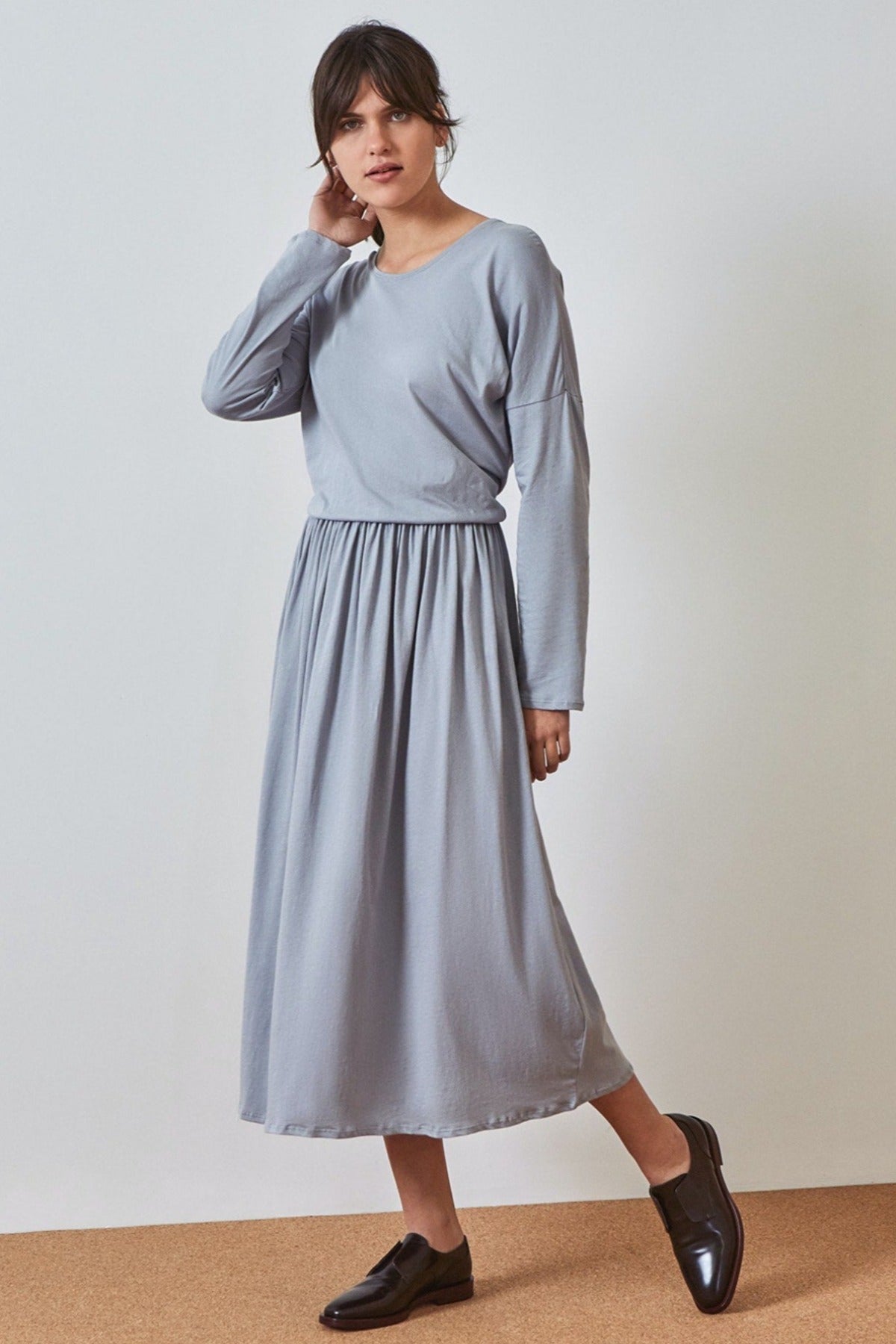 KOWTOW Long Sleeve Gather Dress RRP$209 (10-12)