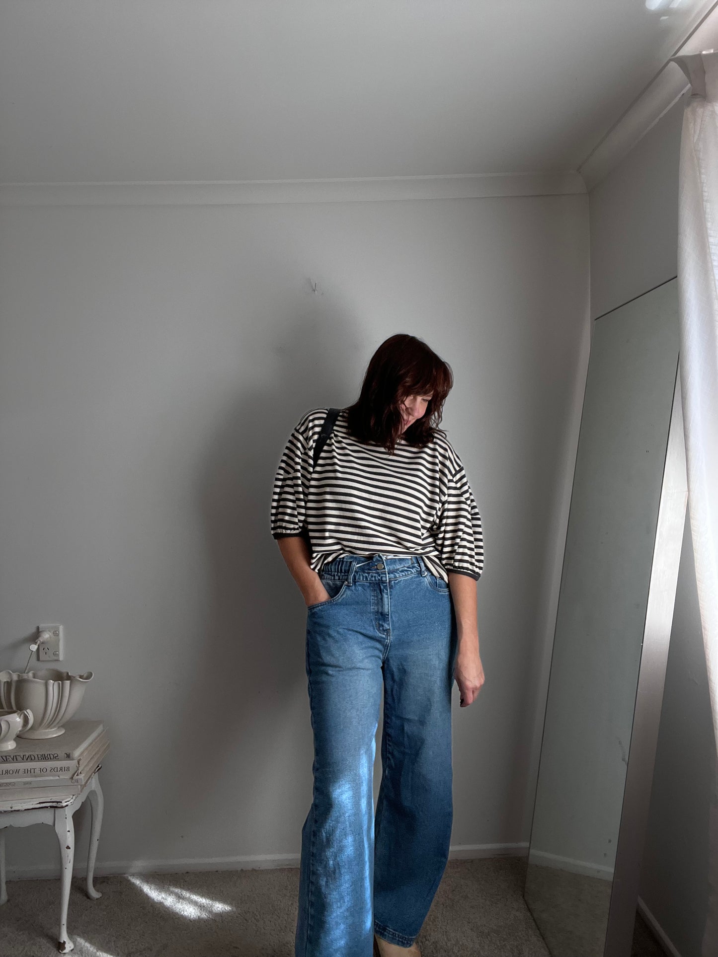 FEDERATION Wide Leg Drawstring Jeans RRP approx $170 (14)