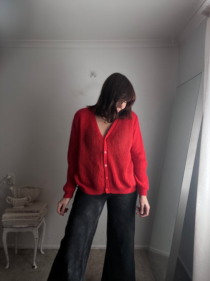 MAX Red Mohair Blend Cardigan RRP$159.99 (12-14)