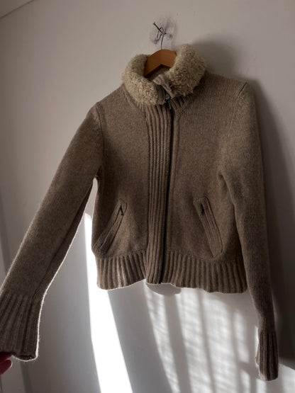 COUNTRY ROAD Wool Zip Jacket with Shearling Collar
 (8-10)