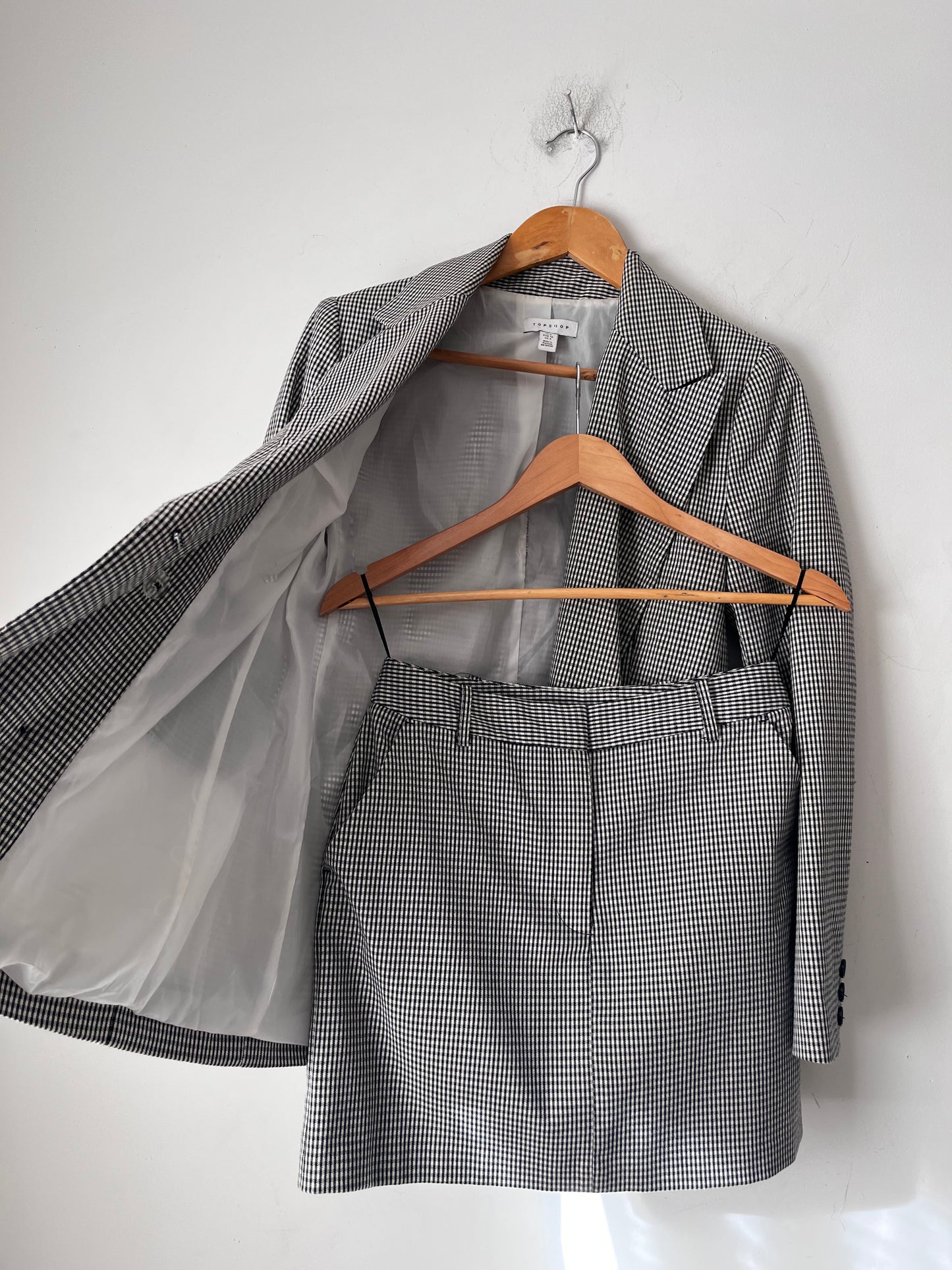 TOPSHOP Gingham Blazer & Mini Skirt Suit RRP$180 (8)