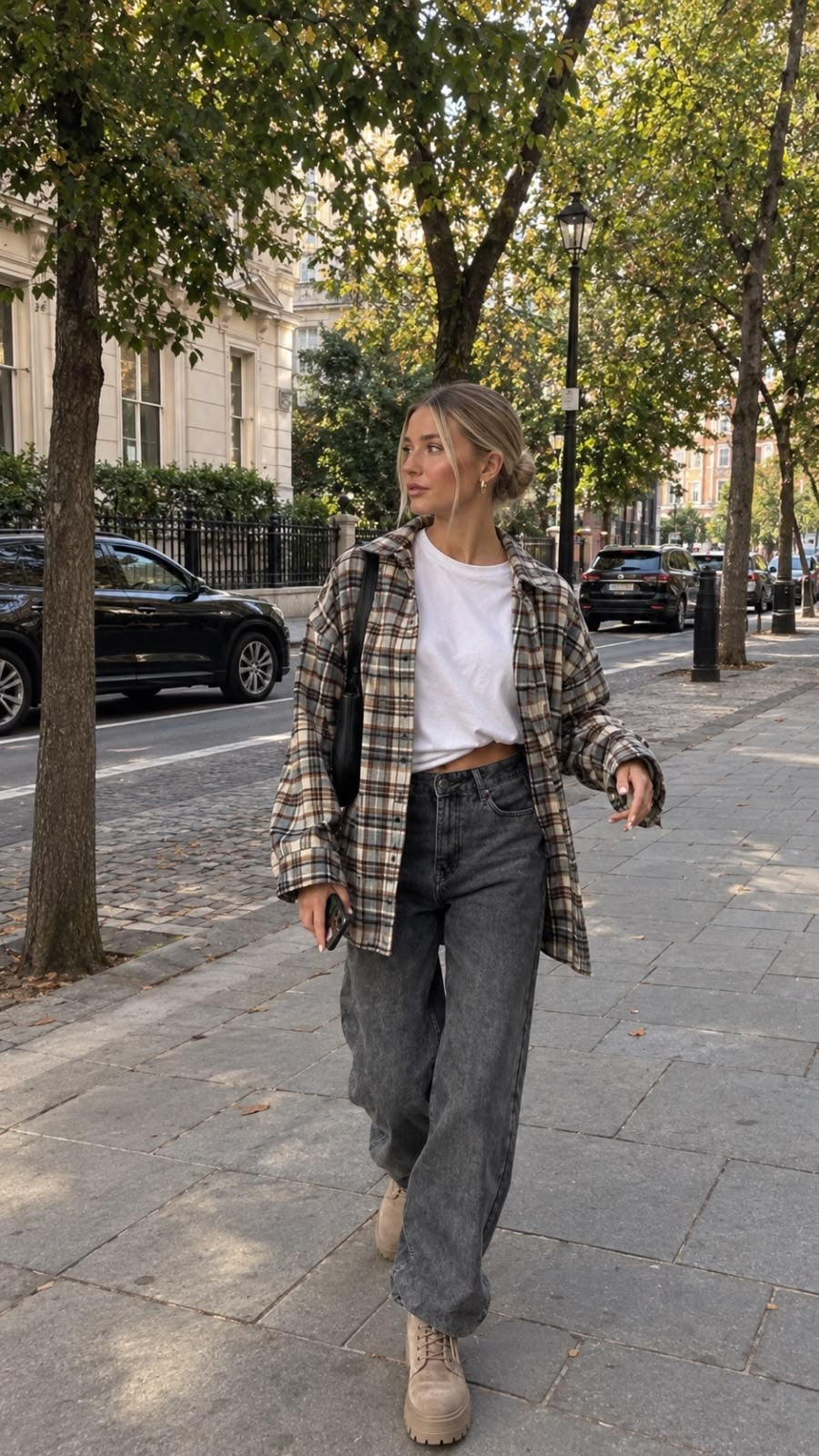MAX Check Oversized Shirt RRP$120 (12-16)
