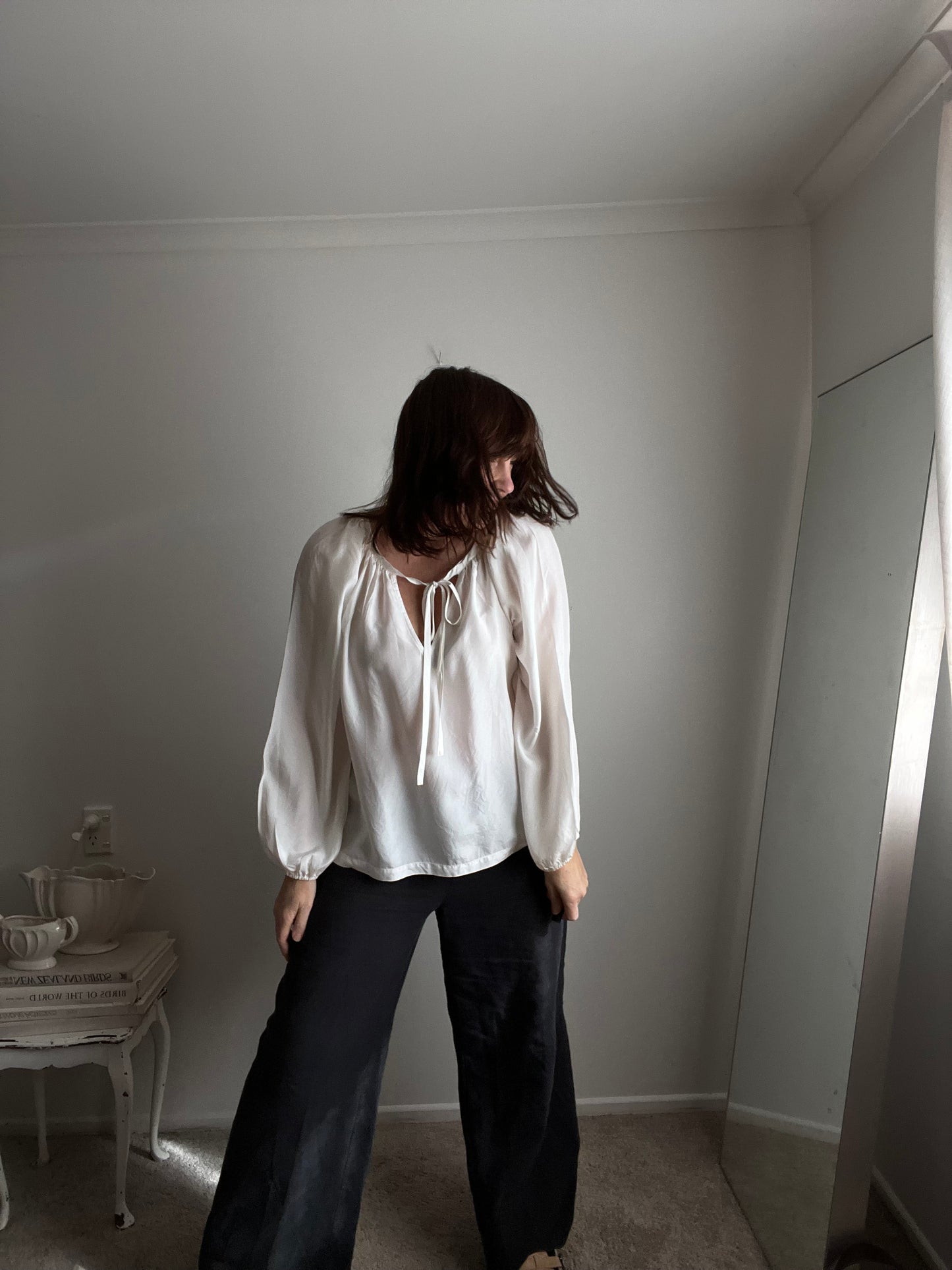 HERD OF BIRDS Silk blouse RRP$229 (12-14)