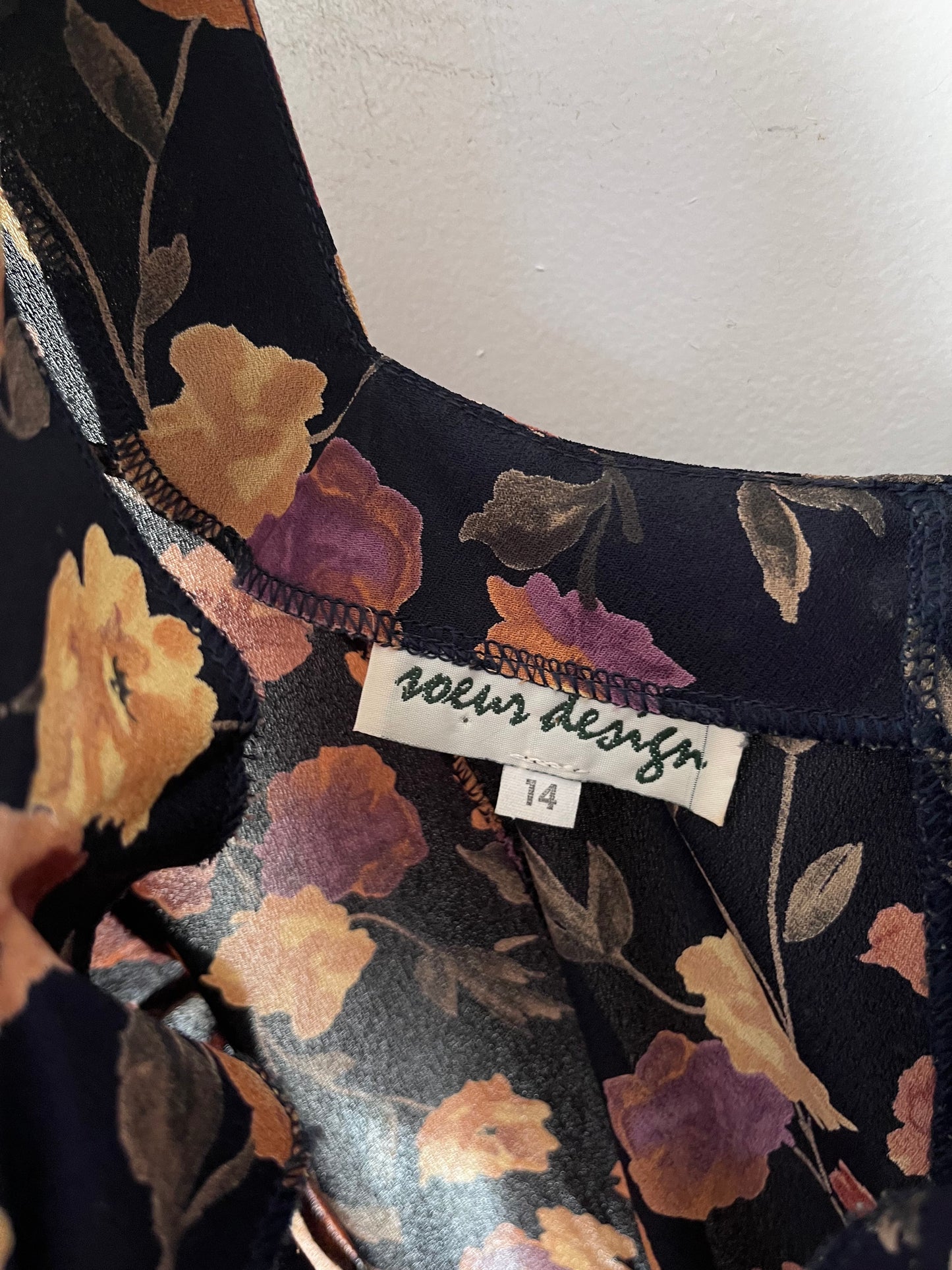 Vintage ROBYN DESIGN Floral Midi Dress (12)