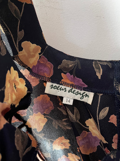 Vintage ROBYN DESIGN Floral Midi Dress (12)