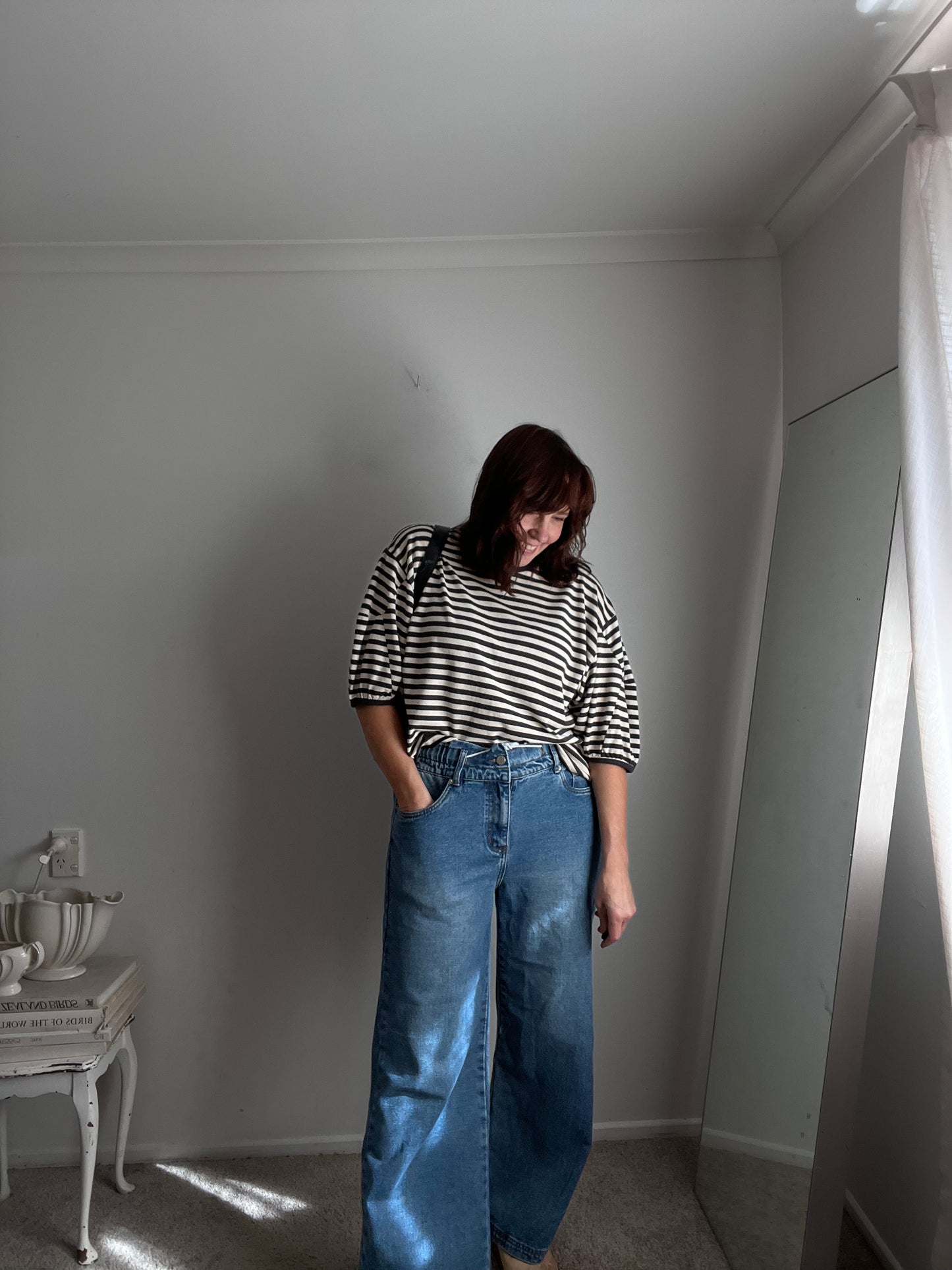 FEDERATION Wide Leg Drawstring Jeans RRP approx $170 (14)