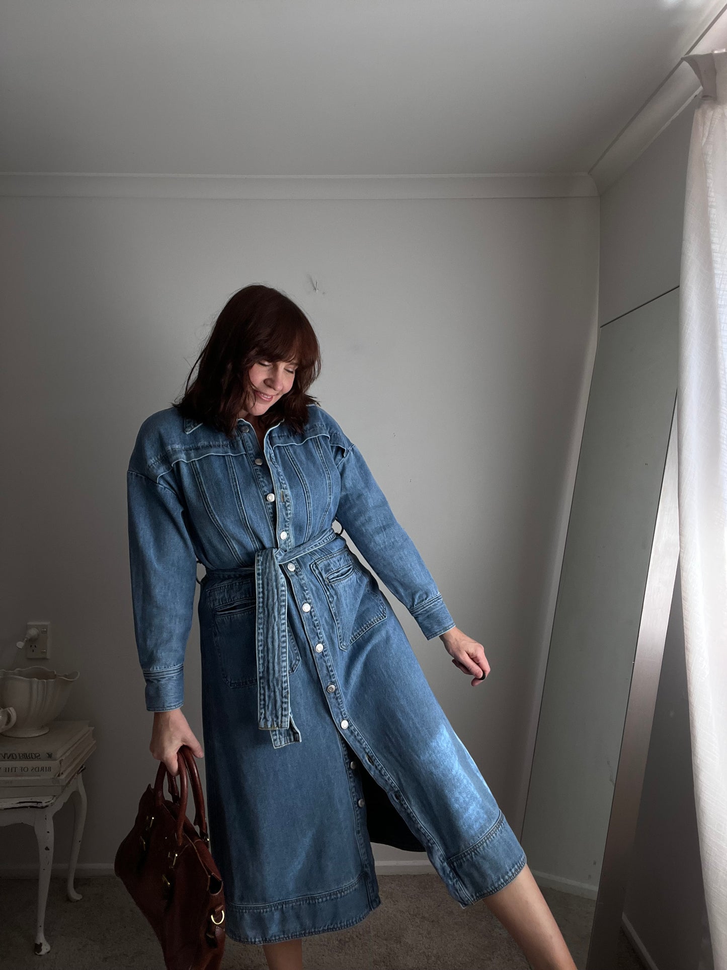 MORRISON Denim belted dress RRP$499 (14 )