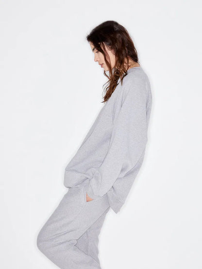 RAEY Grey Cotton Raglan Sweatshirt RRP$345 (12-16)