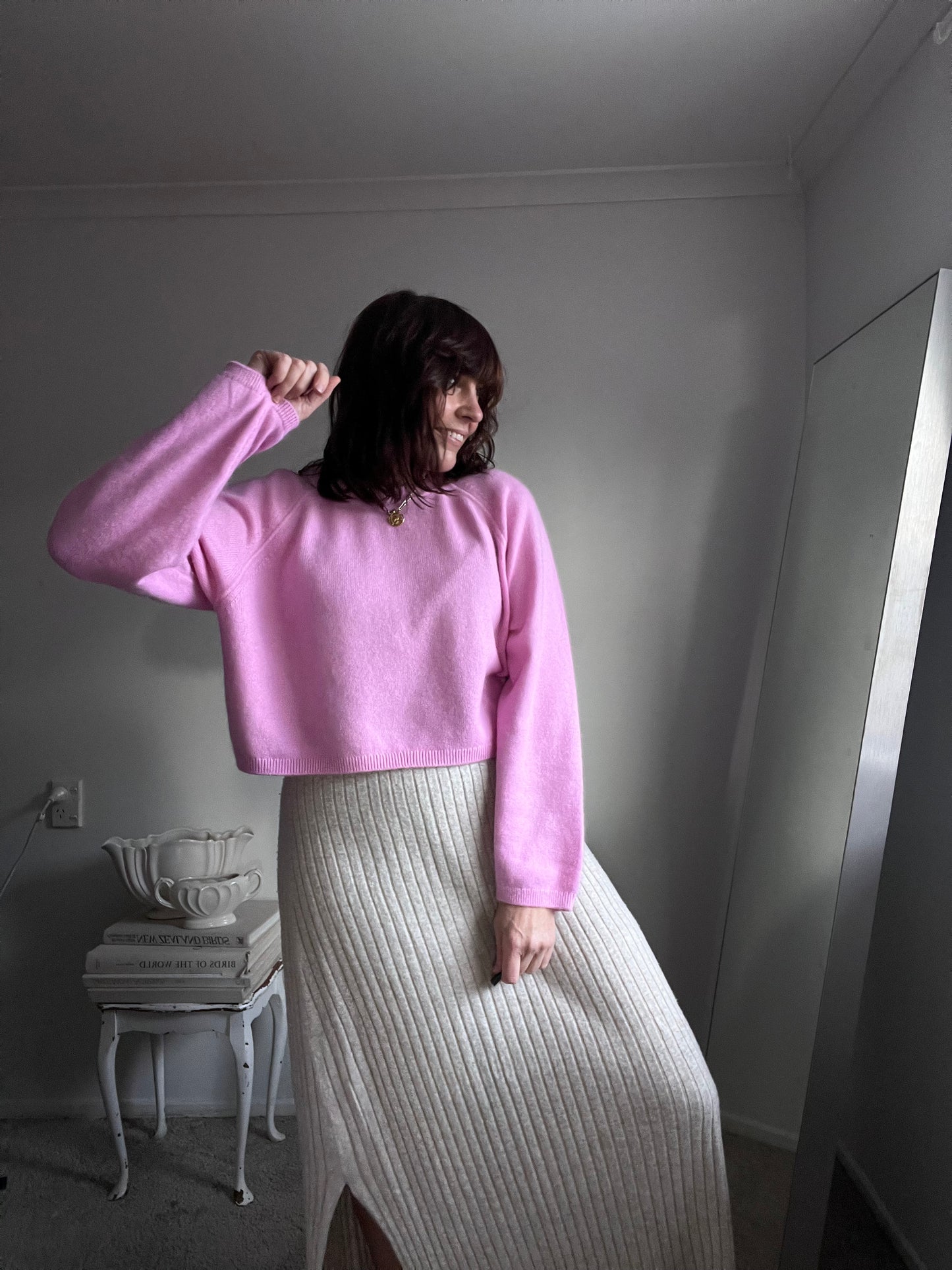 COUNTRY ROAD Cashmere Blend Cropped Knit RRP$249 (12-14)