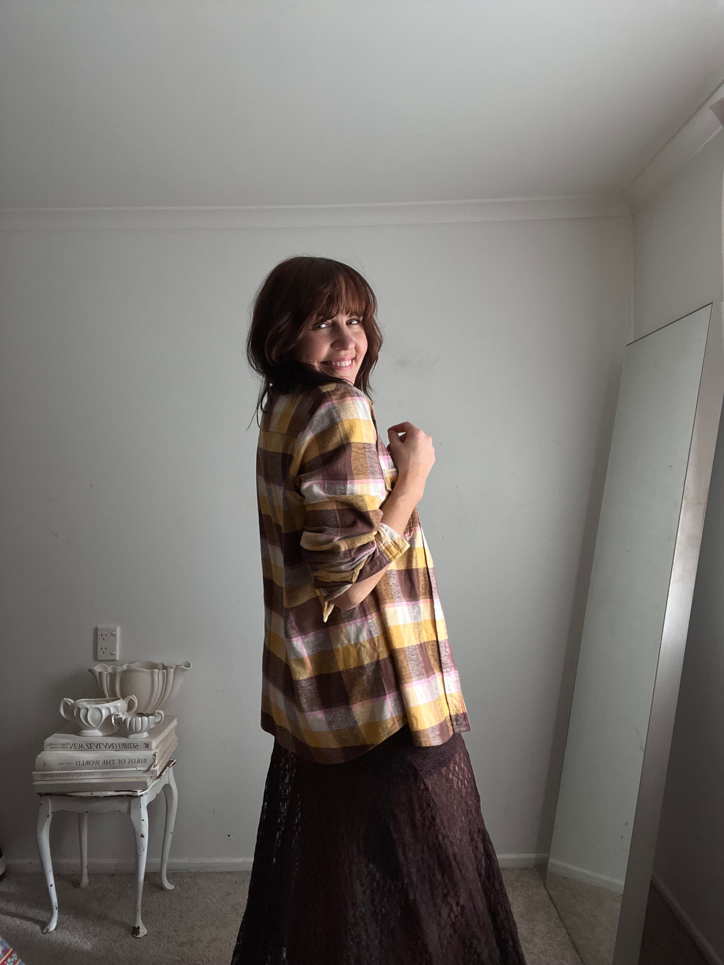 Spell Plaid Overshirt RRP $229 (Size 10-14)